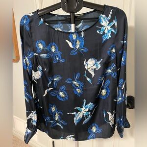 Floral Navy Blue Women's Top
